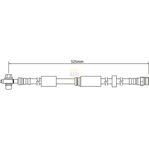 NAPA Brake Hydraulic Hose Line Front NBH1340