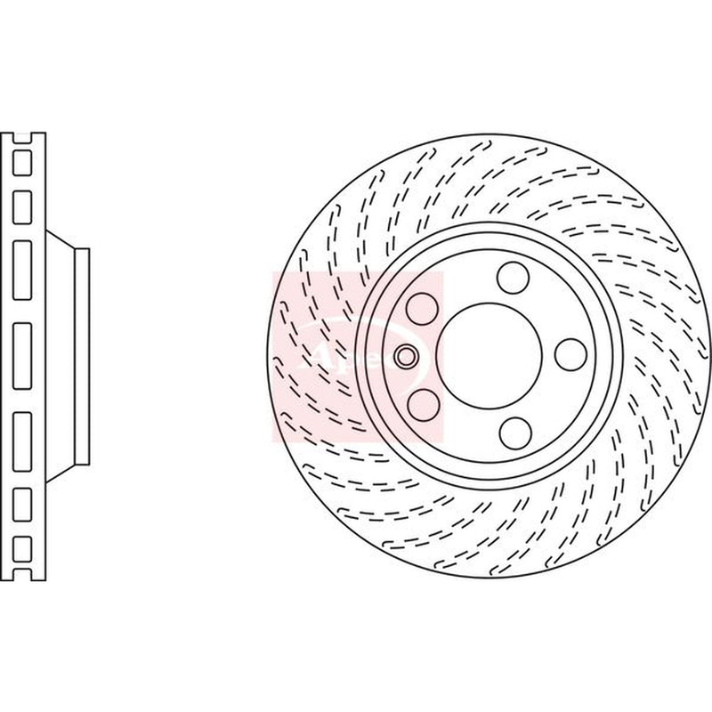 Apec 2 x Vented Front Brake Discs DSK2311
