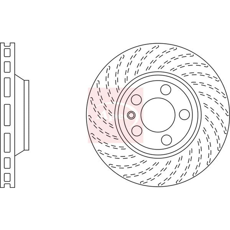 Apec 2 x Vented Front Brake Discs DSK2311
