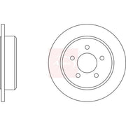 Apec 2 x Solid Rear Brake Discs DSK2069