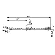 Bosch Brake Hydraulic Hose Line Rear Right 1 987 481 380