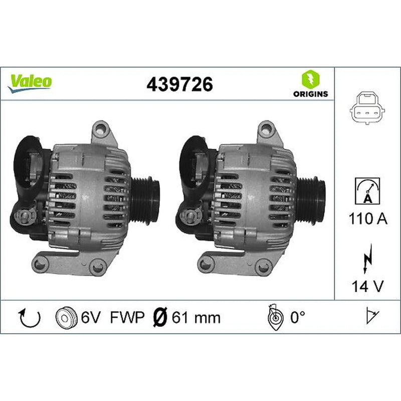 Valeo Car Alternator 12V 439726