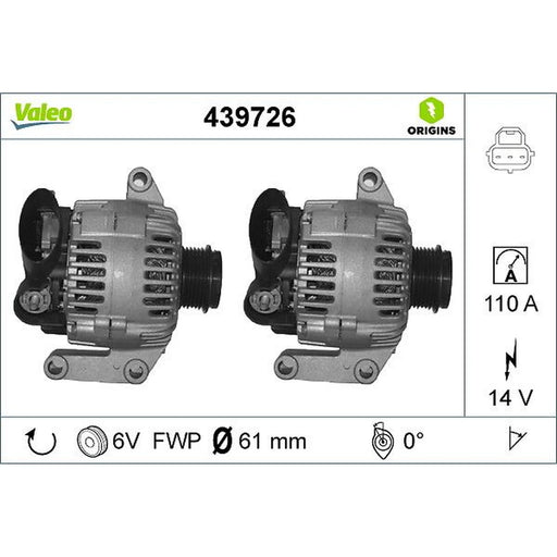 Valeo Car Alternator 12V 439726