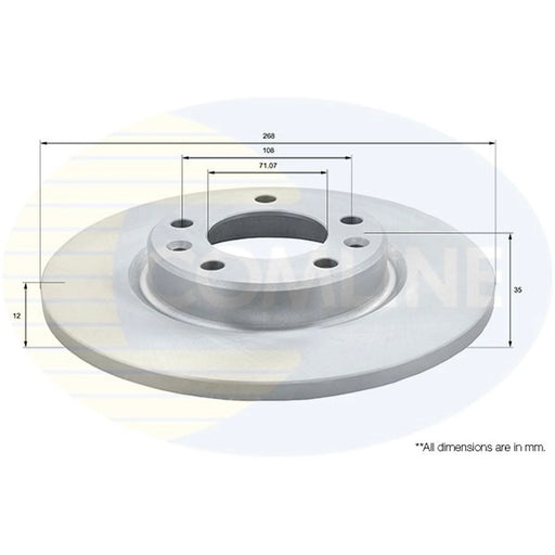 Comline 2 x Solid Rear Brake Discs ADC2723