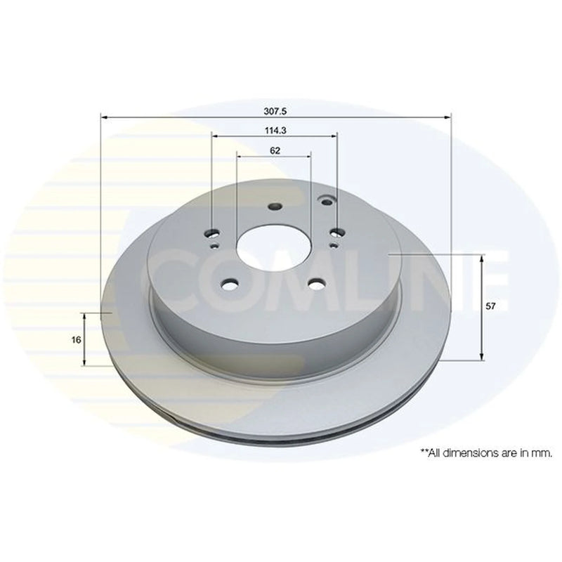 Comline 2 x Rear Brake Discs ADC0928V