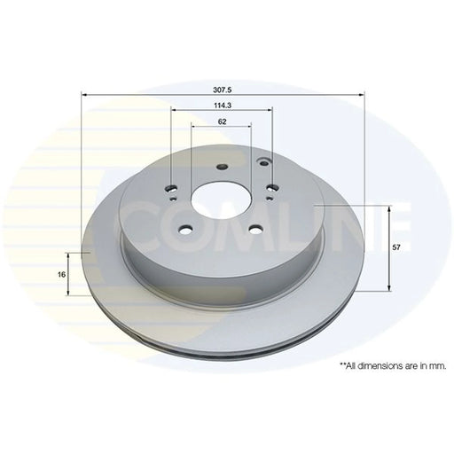 Comline 2 x Rear Brake Discs ADC0928V