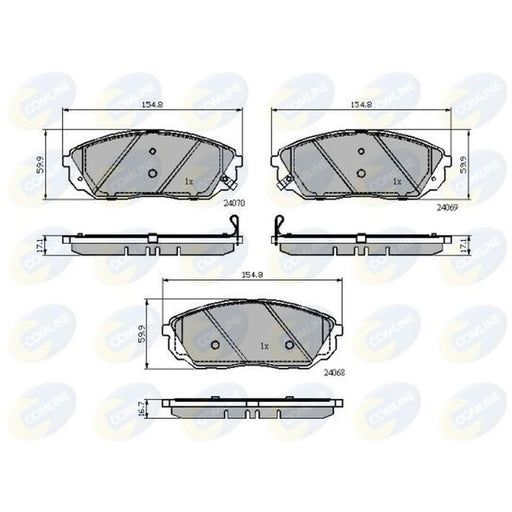 Comline 4 x Front Brake Pad Set CBP32013