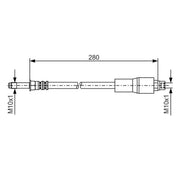 Bosch Brake Hydraulic Hose Line Rear 1 987 476 173