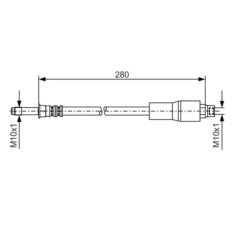 Bosch Brake Hydraulic Hose Line Rear 1 987 476 173