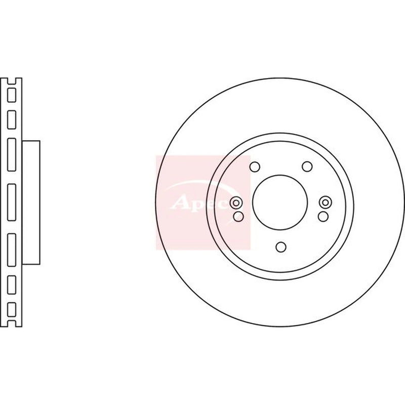Apec 2 x Vented Front Brake Discs DSK2693