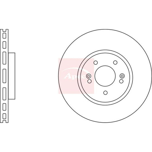 Apec 2 x Vented Front Brake Discs DSK2693