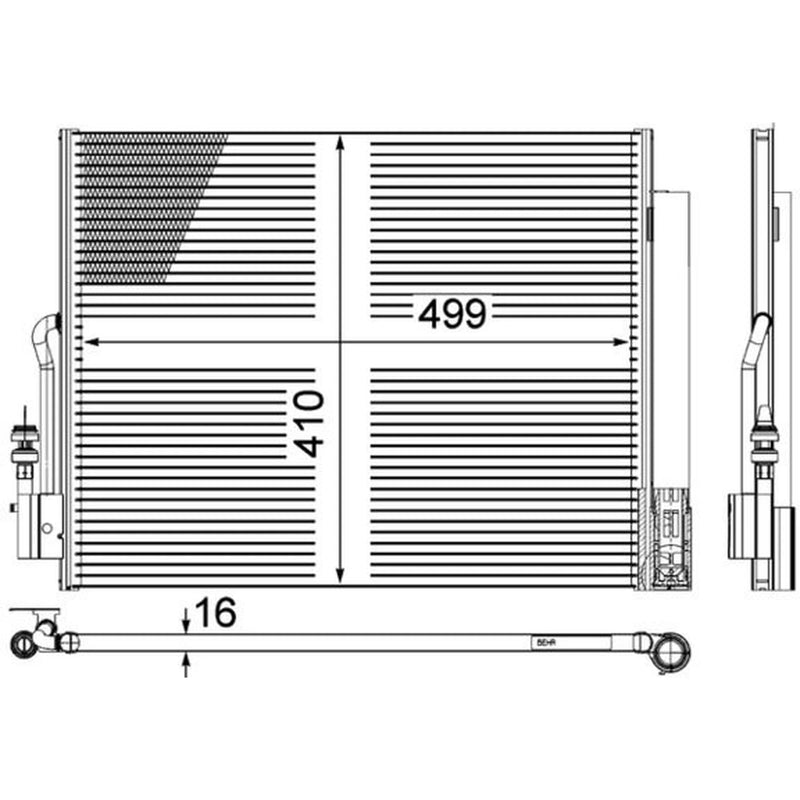 Mahle Air Conditioning Condenser AC 596 000P