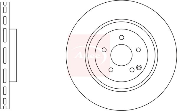 Apec 2 x Brake Disc Set Vented