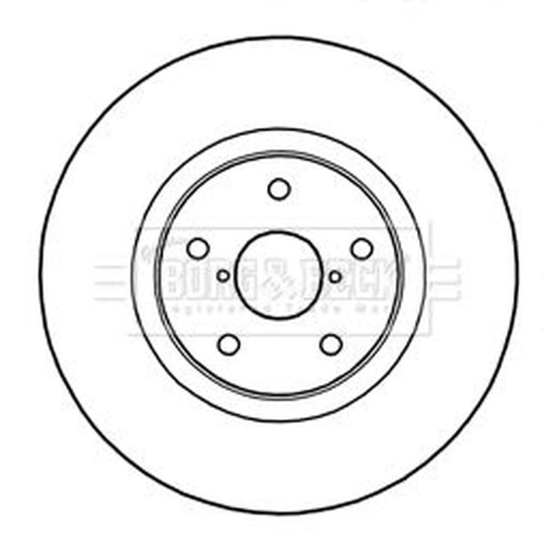 Borg & Beck 2 x Vented Front Brake Discs BBD6035S