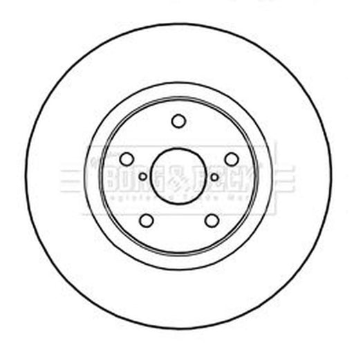 Borg & Beck 2 x Vented Front Brake Discs BBD6035S