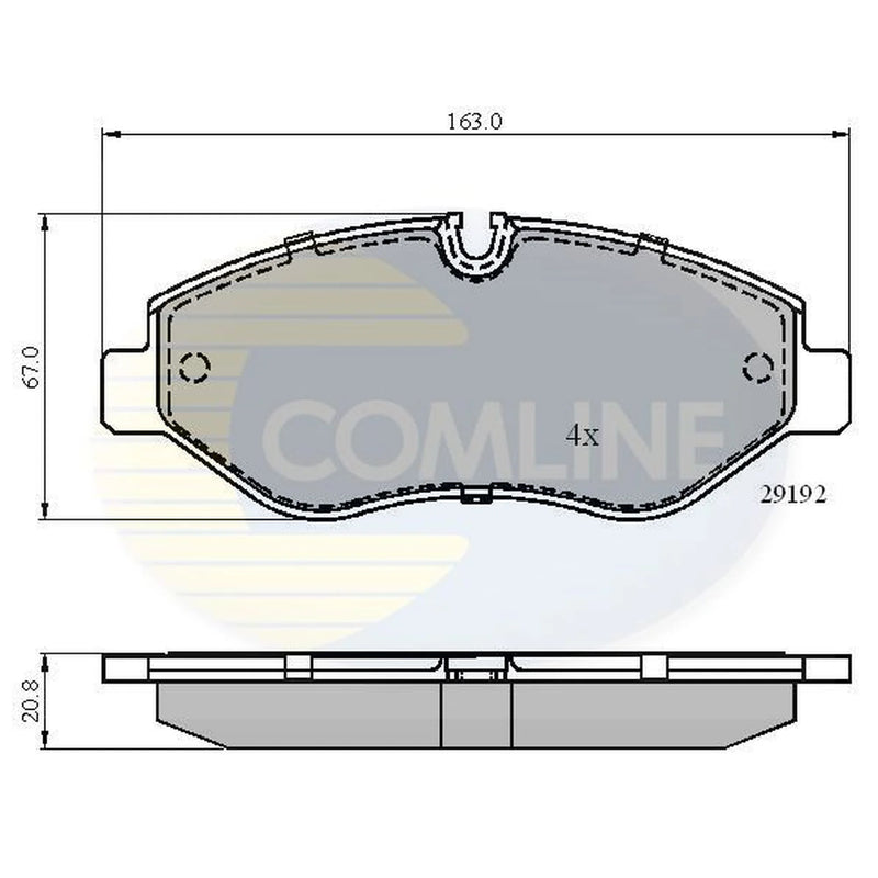 Comline 4 x Front Brake Pad Set CBP01555