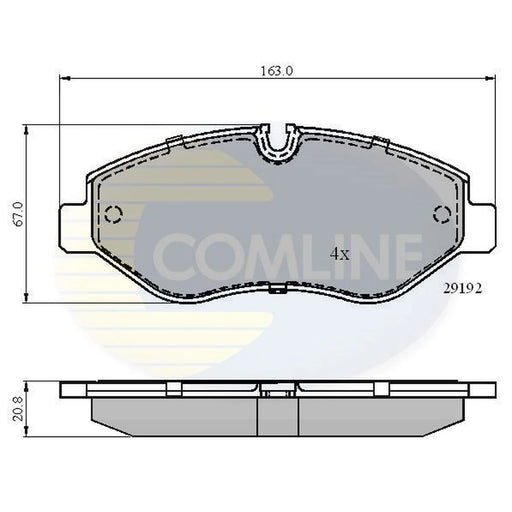 Comline 4 x Front Brake Pad Set CBP01555