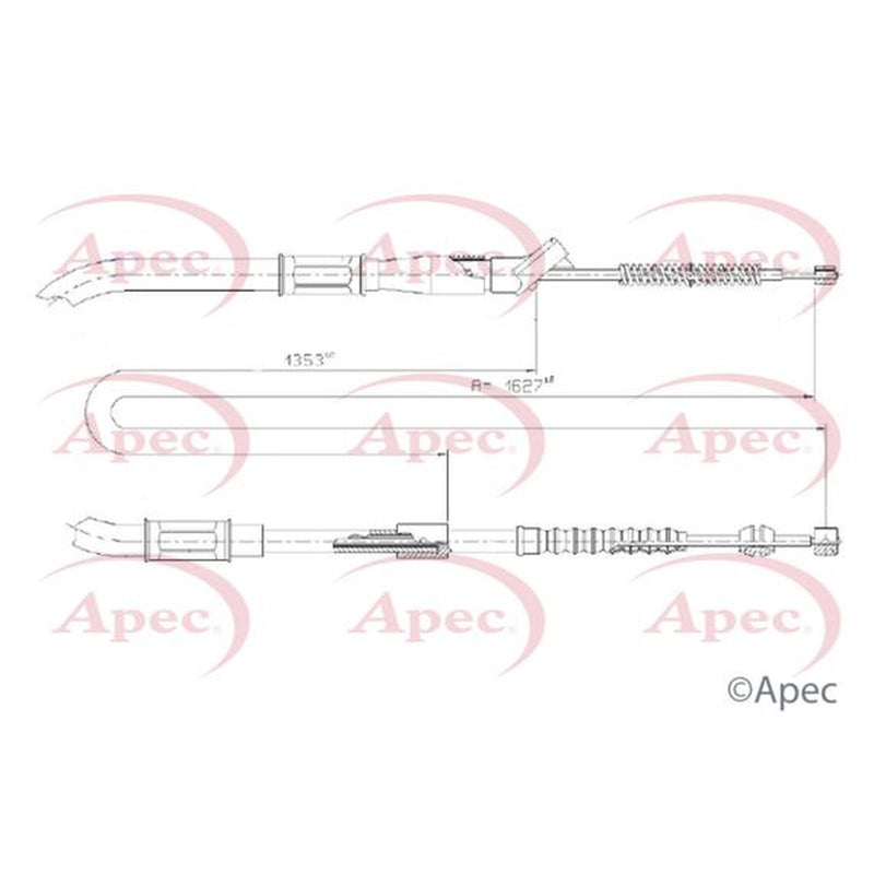 Apec Handbrake Cable Right Rear CAB1686