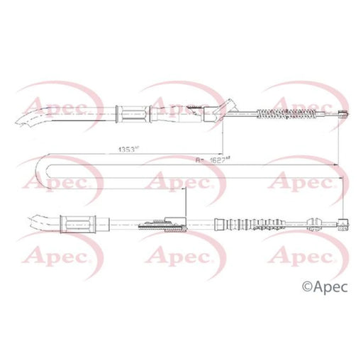Apec Handbrake Cable Right Rear CAB1686