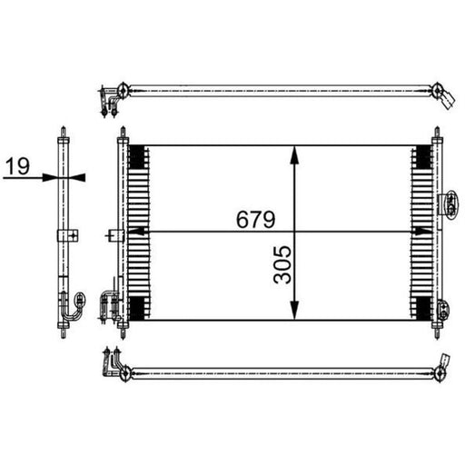Mahle Air Conditioning Condenser AC 252 000S