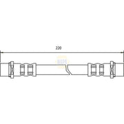 NAPA Brake Hydraulic Hose Line Rear NBH1041