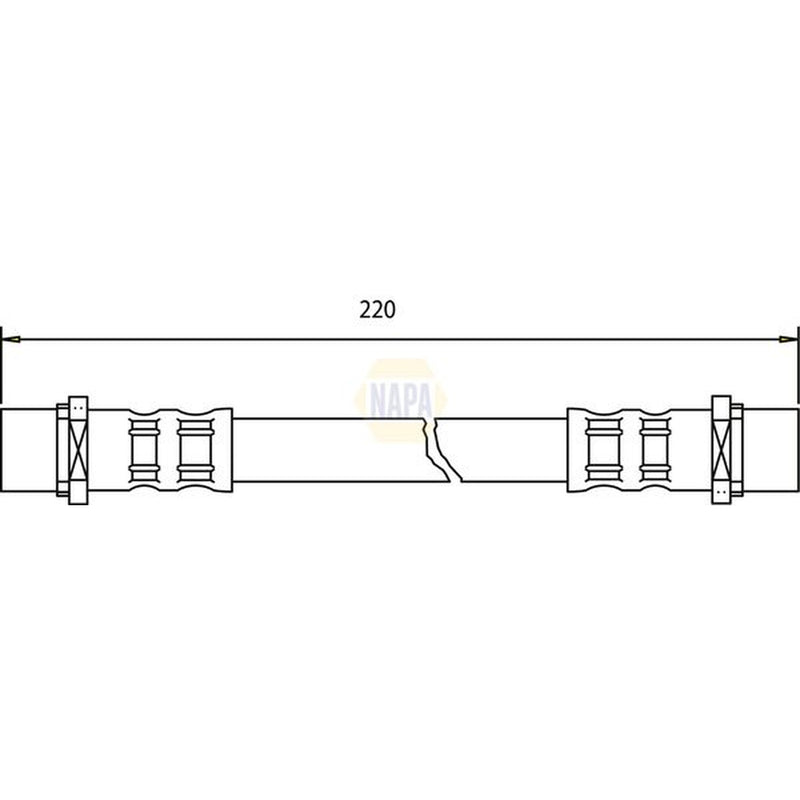 NAPA Brake Hydraulic Hose Line Rear NBH1041