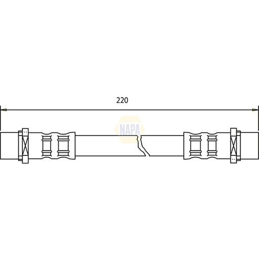NAPA Brake Hydraulic Hose Line Rear NBH1041