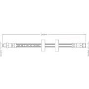 Juratek Brake Hydraulic Hose Line Front JBH1005