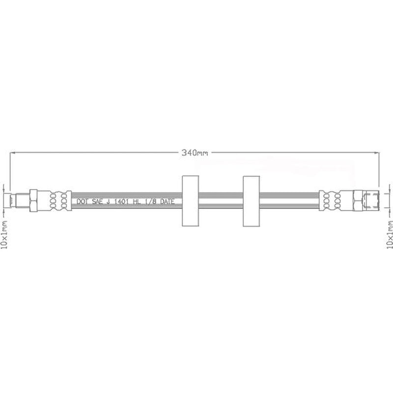Juratek Brake Hydraulic Hose Line Front JBH1005
