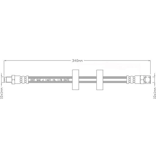 Juratek Brake Hydraulic Hose Line Front JBH1005