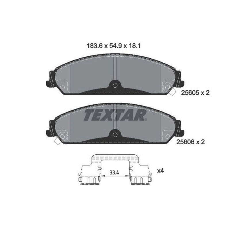 Textar Front Brake Pad Set 2560501