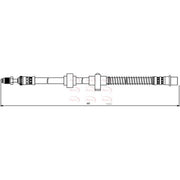 Apec Brake Hydraulic Hose Line Rear Right HOS3841