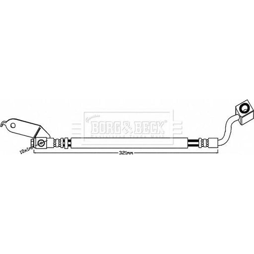 Borg & Beck Brake Hydraulic Hose Line Rear Left BBH8077