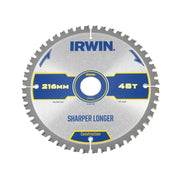 IRWIN® Construction Mitre Circular Saw Blade 216 x 30mm x 48T ATB/Neg - 1897396