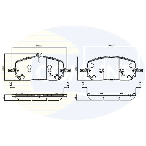 Comline 4 x Front Brake Pad Set CBP04018