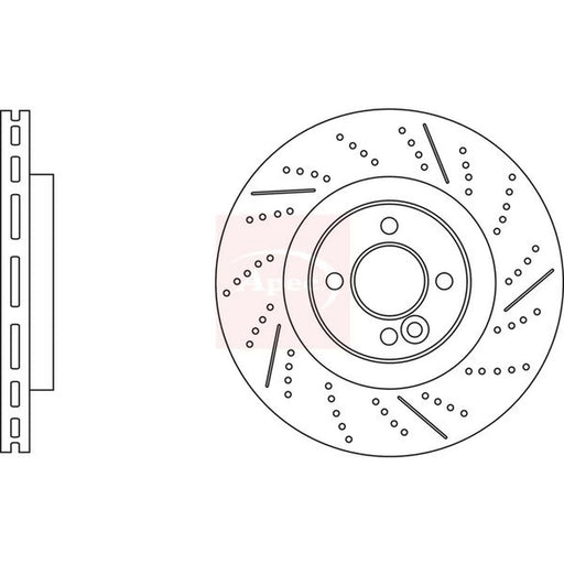 Apec 2 x Vented Front Brake Discs DSK3189
