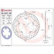 Brembo 2 x Rigid Front Brake Disc Brake Discs 68B407M9
