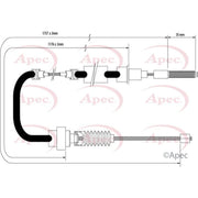 Apec Handbrake Cable Left Rear CAB1527
