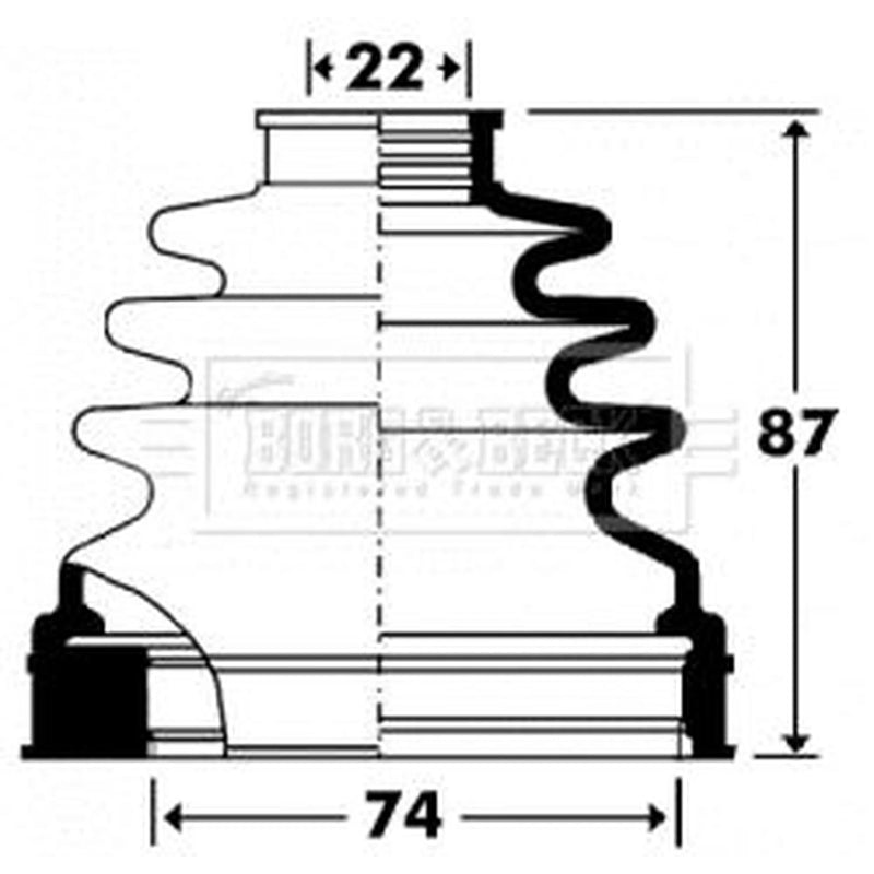 Borg & Beck Drive Shaft Bellow Kit Front Left BCB2904