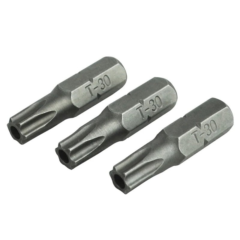 Faithfull Security S2 Grade Steel Screwdriver Bits T30S x 25mm (Pack 3)