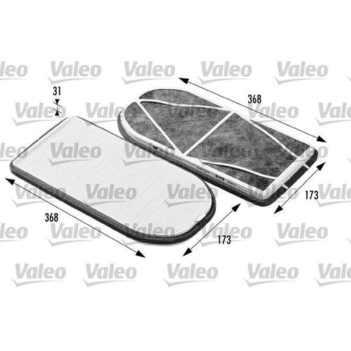 Valeo 2 x Cabin Air Filter (Pollen Filter) 698470