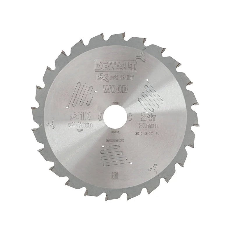 DEWALT Power Tools Series 60 Circular Saw Blade 216 x 30mm x 24T ATB/Neg