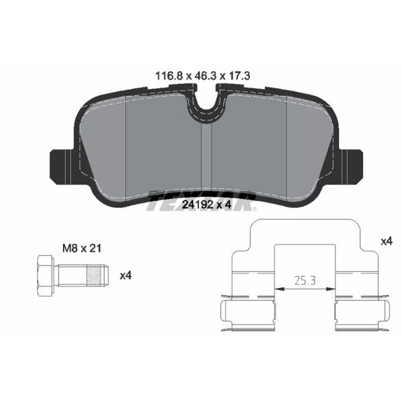 Textar Rear Brake Pad Set 2419201