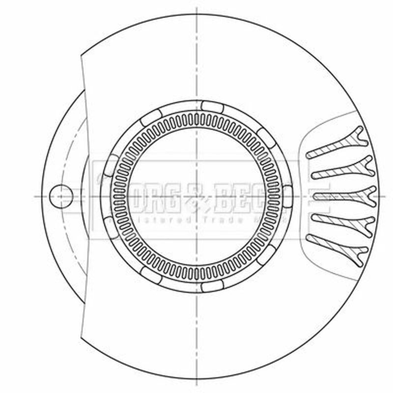 Borg & Beck 2 x Vented Rear Brake Discs BBD32602