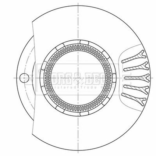 Borg & Beck 2 x Vented Rear Brake Discs BBD32602