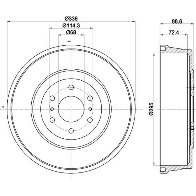 Mintex Brake Drum Assembly Rear MBD413