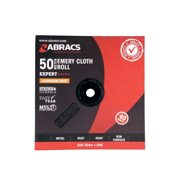 Abracs Emery Roll x 50m x P40 1pc 25-50mm