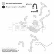 Borg & Beck Intercooler Turbo Charge Air Hose BTH1374