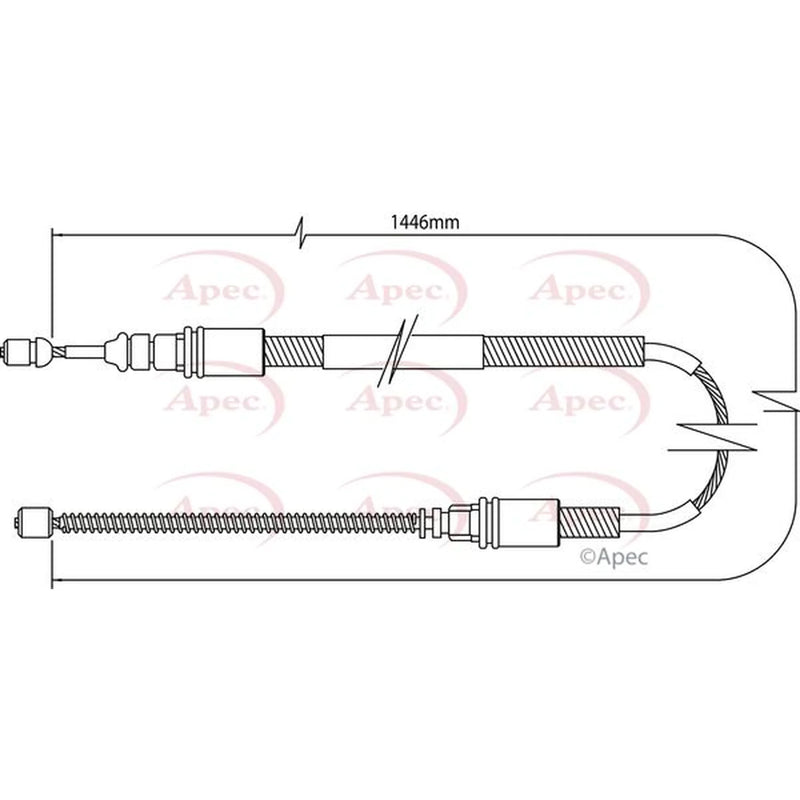 Apec Handbrake Cable Left Rear CAB1074