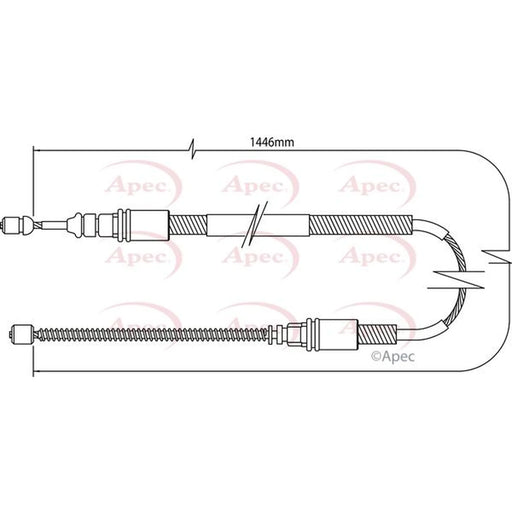 Apec Handbrake Cable Left Rear CAB1074
